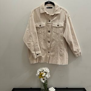 Zara cream corduroy jacket